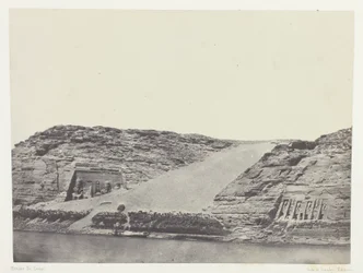 Ibsamboul, De to spéos; Nubia, plate 101 fra albumet «Egypt, Nubia, Palestina og Syria» (1852)