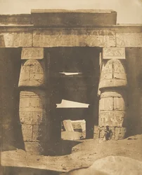 Interiør av Temple of Khons, i Karnac, Theben, 1849-50.