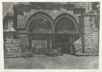 Jerusalem, Nedre arkader av Den hellige gravs kirke, Palestina, 184951, trykt 1852.