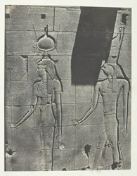 Kalabscheh, Skulpturer fra bakfasaden til tempelet, Nubia, 184951, trykt 1852.