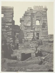 Medinet-Habou, nordlige fasade av Gyneceum av Ramses-Méiamoun, Theben, 184951.