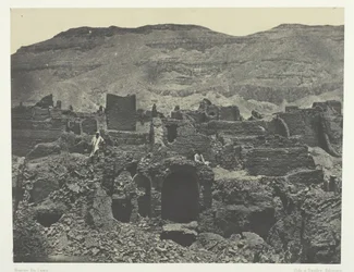 Medinet-Habou, Ruins of the City of Papa, Theben, 184951, trykt 1852.