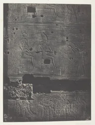 Vestmuren, Isis#39; store tempel i Philoe; Nubia, plate 78 fra albumet «Egypt, Nubia, Palestina og Syria» (1852)