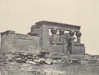 Nubia. Debods tempel. Parembola av Antonine-reiseplanen, 1850.