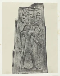 Karnak Palace, Pillar Before the Granite Sanctuary, Theben, 184951, trykt 1852.