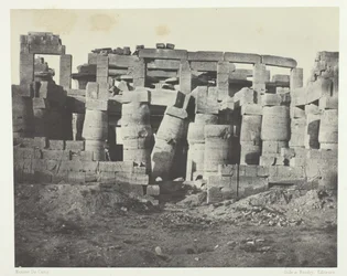 Karnak Palace, Hypostyle Hall Taken to the North, Theben, 184951, trykt 1852.