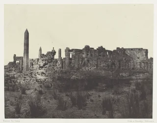 Karnak Palace, generell utsikt over ruinene, tatt fra nord; Theben
