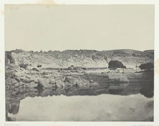 Northern Bank of the Nile Village of Abou-Koli, utsikt tatt nord for Philoe, Nubia, 184951.