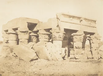 Ruinene av tempelet til Koum-Ombou Ombos, 1849-50.