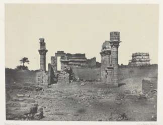 Hermontis-tempelet, Øvre Egypt, plate 63 fra albumet «Egypt, Nubia, Palestina og Syria» (1852)