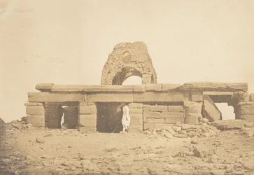 Utsikt over Amada-tempelet - Ødelagt kuppel av en koptisk kirke, 2. april 1850.