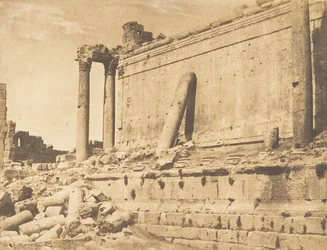 Utsikt over Jupiter-tempelet ved Baâlbek Heliopolis, 15. september 1850.
