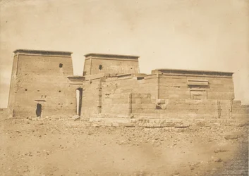 Generell oversikt over tempelet til Dakkeh Pselcis, tatt fra nord, 5. april 1850.