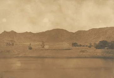 Utsikt tatt fra nord-øst for Philae - landsbyen Kolokina, 1849-50.