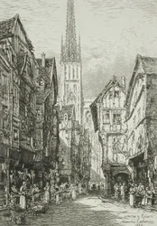 En gate i Rouen