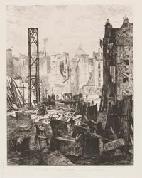 Riving for åpningen av Boulevard St. Germain, 1862.