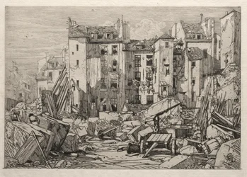 Riving av gamle hus i Paris