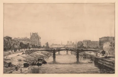 Paris, Utsikt fra Concorde-broen, 1866.