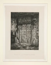 Porte de la galerie de ch?ne (Døren til Oak Gallery), pl. 8 fra suiten Chez Victor Hugo (Victor Hugo