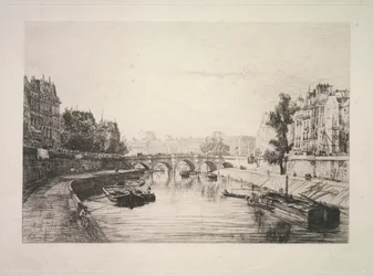 Utsikt fra St. Michel-broen, 1865.