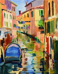 Den fargerike kanalen i Venezia