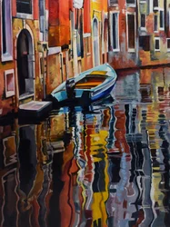 Den livlige båtturen i Venezia