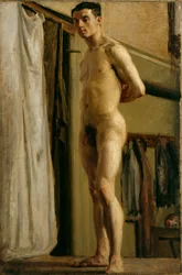 Stående mannlig figur