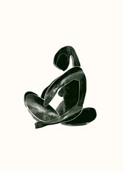 Abstrakt sittende figur