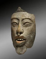 Leder for en linjal fra en Incensario, AD 600-900 (keramikk med maling)