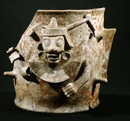 Røkelsesbrenner, fra Iximche, Guatemala, postklassisk periode (900-1521) (keramikk)