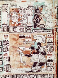 Madrid-kodeksen eller Codex Tro-Cortesianus, handler om horoskoper og astrologiske tabeller, beretter om Hernán Cortés (1485-1547) i Spania. Malte miniatyrer