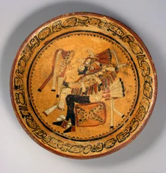 Stativskål, ca. 550-700 (terrakotta og maling)