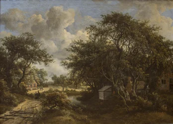 En landsby blant trær