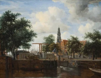 Haarlem-slusen, Amsterdam, ca. 1663–35 (olje på lerret)