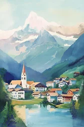 Alpine Village ved innsjøen