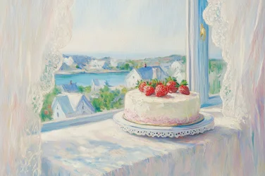 Jordbærkake – sommerutsikt