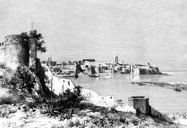 Rabat og munningen av Bou-Regreg-elven, Marokko, 1895.