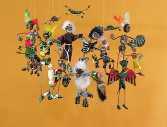 Day of the Dead-figurene, fra Oaxaca (papier mache)
