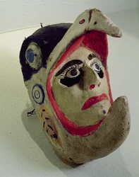 Eagle warrior maske (malt tre)