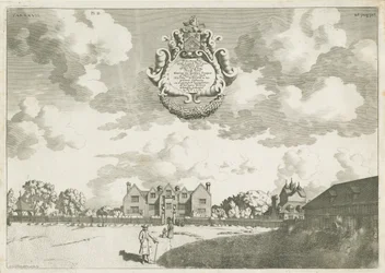Bentley Hall: kobberplategravering, [1686] (trykk)