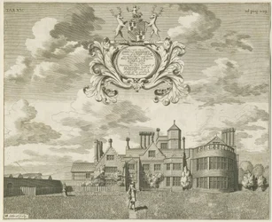 Fisherwick Hall: kobberplategravering, nd [1653-1686] (trykk)