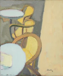 Kafébordplate, 2017 (olje på lin)