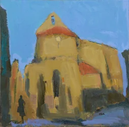 Kirke nær Bordeaux, 2017 (olje på lin)
