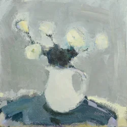 Bordplate med blomster, 2016 (olje på lin)