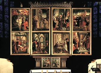 St. Wolfgang-alteret, lukkede indre skodderpar. 8 scener (maleri)