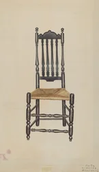 Rekkverk baksidestol, 1938.