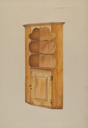 Hjørneskap, ca. 1938.