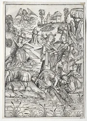 Der Schatzbehalter: Moses funnet av Faraos datter (rekto)