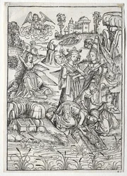 Der Schatz Behalten: Moses funnet av Faraos datter recto, 1491.