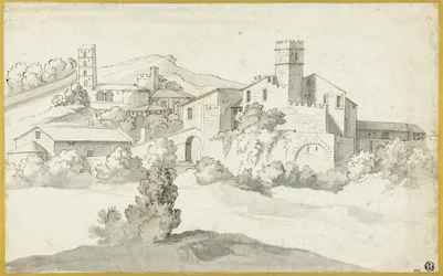 Landskap med et gammelt slott